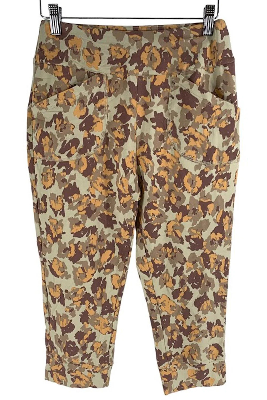 LOGO Lounge by Lori Goldstein Animal French Terry Capri Pants Brown - Regular